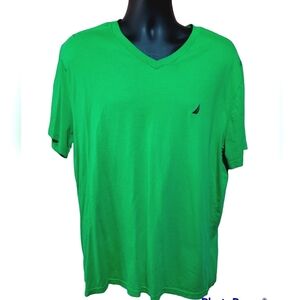 Nautica (Green) V-neck T-shirt Size XL NWOT